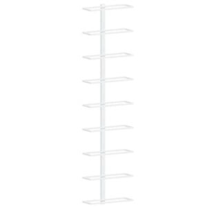 vidaXL Wall-mounted Wine Rack for 9 Bottles White Iron
