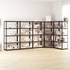 vidaXL 5-Layer Shelves 5 pcs Anthracite Steel&Engineered Wood