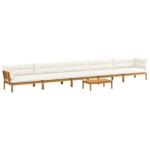 vidaXL 6 Piece Garden Pallet Sofa Units Solid Acacia Wood Natural