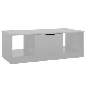 vidaXL Coffee Table High Gloss White 102x50x36 cm Engineered Wood