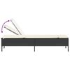 vidaXL Sun Loungers with Cushions 2 pcs Black Poly Rattan