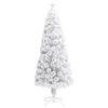 vidaXL Artificial Pre-lit Christmas Tree White 210 cm Fibre Optic