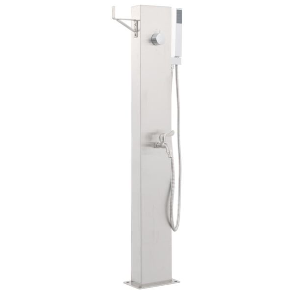 vidaXL Garden Shower Faucet 110 cm Stainless Steel
