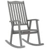 vidaXL Rocking Chair with Cushions Grey Solid Acacia Wood