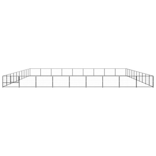 vidaXL Dog Kennel Black 90 m² Steel