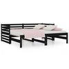 vidaXL Pull-out Day Bed without Mattress Black 2x(90x190)cm