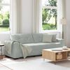vidaXL 3-Seater Sofa Light Grey 220x78x80 cm Velvet