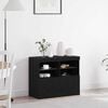 vidaXL LED Sideboard Black 81 x 37 x 66.5 cm Engineered Wood