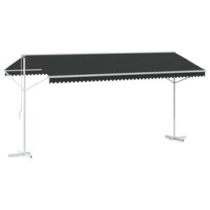 vidaXL Free Standing Awning 5 x 3 m Polyester Anthracite