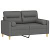 vidaXL 2-Seater Sofa with Throw Pillows Dark Grey 120 cm Fabric