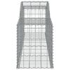 vidaXL Arched Gabion Baskets 17 pcs 300x50x60/80 cm Galvanised Iron