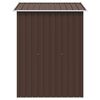 vidaXL Garden Storage Shed Brown 204x132x186 cm Steel