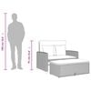 vidaXL Garden Sofa with Cushions 2-Seater Grey Poly Rattan&Acacia Wood
