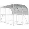 vidaXL Against Wall Chicken Coop Silver 400 x 200 x 215 cm