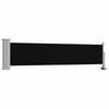 vidaXL Patio Retractable Side Awning 60x300 cm Black