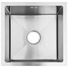 vidaXL Handmade Kitchen Sink with Overflow Hole Stainless Steel