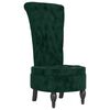 vidaXL High Back Chair Dark Green Velvet Button Design
