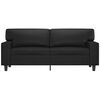 vidaXL 2-Seater Sofa Black 140 cm Faux Leather