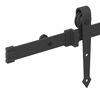 vidaXL Sliding Door Hardware Kit 213.5 cm Steel Black