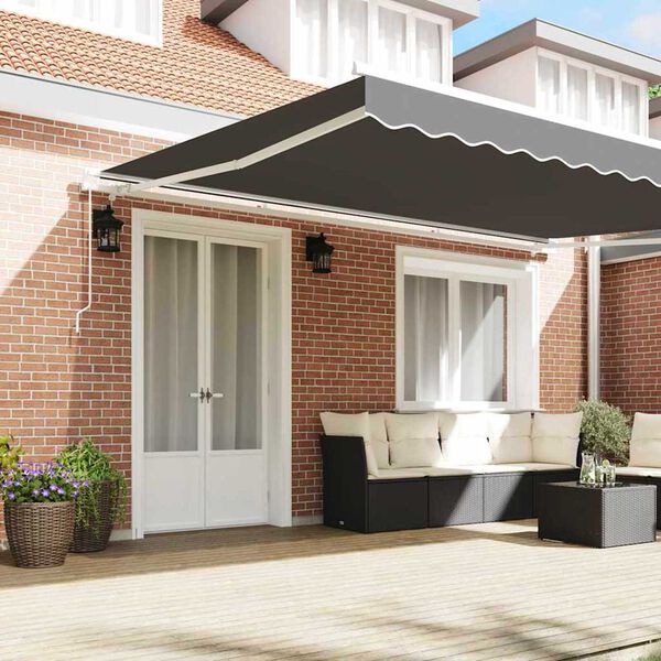 vidaXL Awning Frame Manual White 450 x 300 cm Aluminium