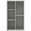 vidaXL Book Cabinet/Sideboard Concrete Grey 50x25x80 cm Engineered Wood