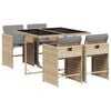 vidaXL Garden Dining Set | Mix beige, Light Grey, Black