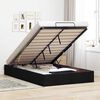 vidaXL Ottoman Storage Bed Frame without Mattress Black King Single Fabric