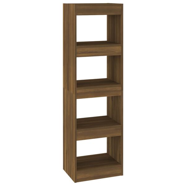 vidaXL Book Cabinet/Room Divider Brown Oak 40x30x135 cm