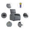 vidaXL Stand up Massage Recliner Chair Grey Faux Leather