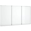 vidaXL Magnetic Whiteboard Foldable 150x80x1.7 cm Aluminium