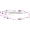 vidaXL Bed Frame without Mattress Sonoma Oak 150x200 cm King Size King Size