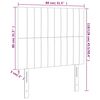 vidaXL LED Headboard Dark Grey 80 cm Fabric