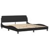 vidaXL Bed Frame "Dover" Black 180x200 cm King Faux Leather