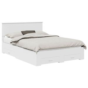 vidaXL Bed Frame with Drawer White 150 x 200 cm Engineered Wood