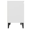 vidaXL Bed Cabinet with Metal Legs White 40x30x50 cm