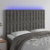 vidaXL LED Headboard Dark Grey 144 cm Velvet