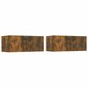 vidaXL TV Cabinets 2 pcs Smoked Oak 80x30x30 cm Engineered Wood