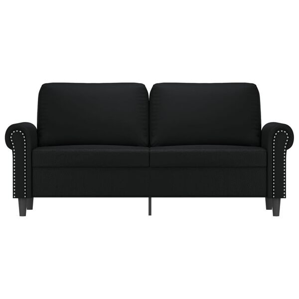 vidaXL 2-Seater Sofa Black 140 cm Faux Leather