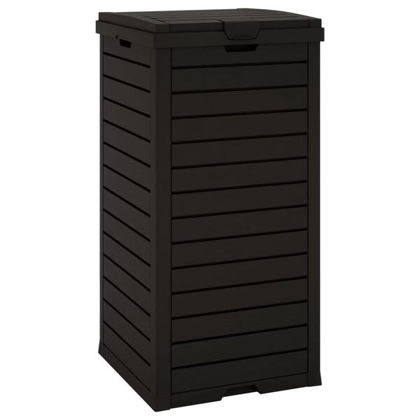 vidaXL Outdoor Garbage Bin Black 41x41x86 cm Polypropylene