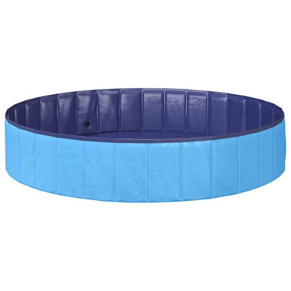 vidaXL Foldable Dog Swimming Pool Folding Blue 160 x 160 x 30 cm PVC