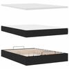 vidaXL Ottoman Bed with Mattress Black Double Fabric