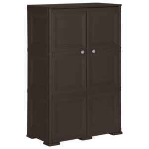 vidaXL Cabinet | Brown | Plastic | Medium | Cabinet | Rectangular | Modern