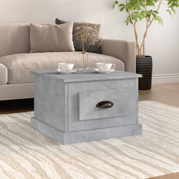vidaXL Coffee Table Concrete Grey 50x50x35 cm Engineered Wood