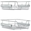 vidaXL Pull-Out Wire Baskets 2 pcs Silver 45 cm