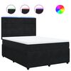 vidaXL Box Spring Bed with Mattress Black Double Velvet