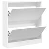 vidaXL Shoe Cabinet White 80x21x87,5 cm Engineered Wood