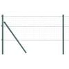 vidaXL Embedded Fence Post 26 pcs Green Powder-Coated Steel