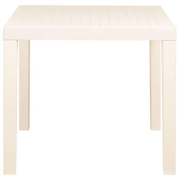 vidaXL Garden Table White 79x65x72 cm Plastic