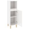 vidaXL Bathroom Cabinet High Gloss White 30x30x100 cm Engineered Wood
