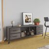 vidaXL TV Cabinet Silver 110x30x40 cm Iron